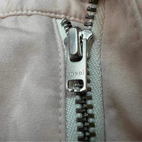 sacai Color Block Flared Belt Shorts